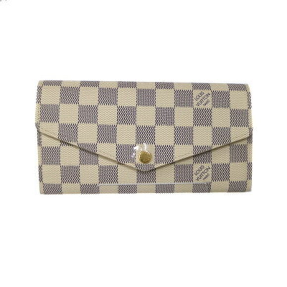 Louis Vuitton Portefeuille Sarah Long Wallet Damier Canvas Azur White - Picture 1 of 6